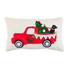 Dog Truck Felt Pillow - Christmas