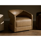 Drew Leather Swivel Chair - Leather Swivel Chair