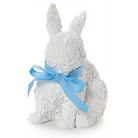 Easter Bunnies with Floral Relief Pattern - Right White - Easter Decor