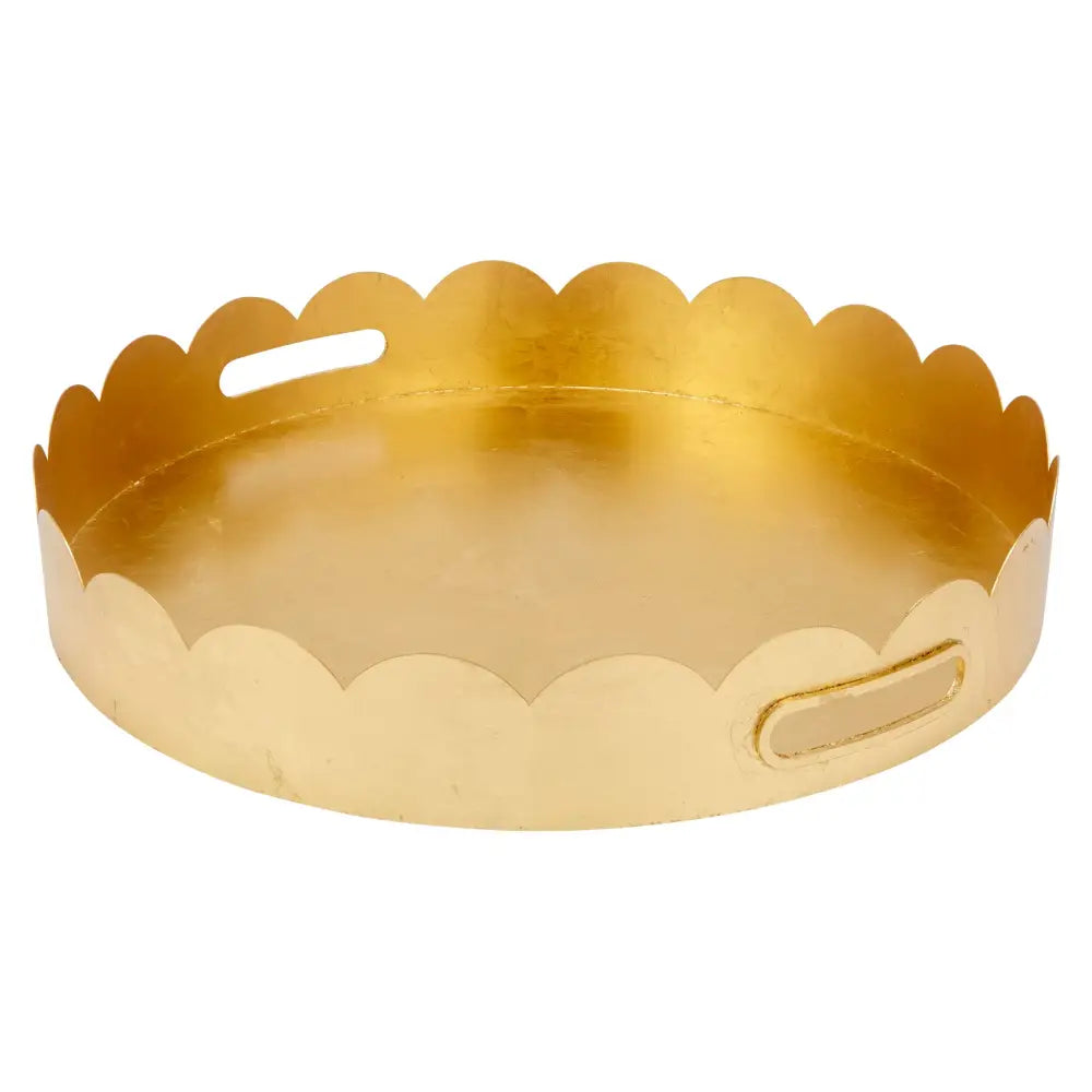 Eloise White and Gold Tray - Gold - Accessories