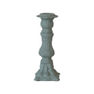 EMBOSSED CAST ALUMINUM TAPER CANDLER - DECOR