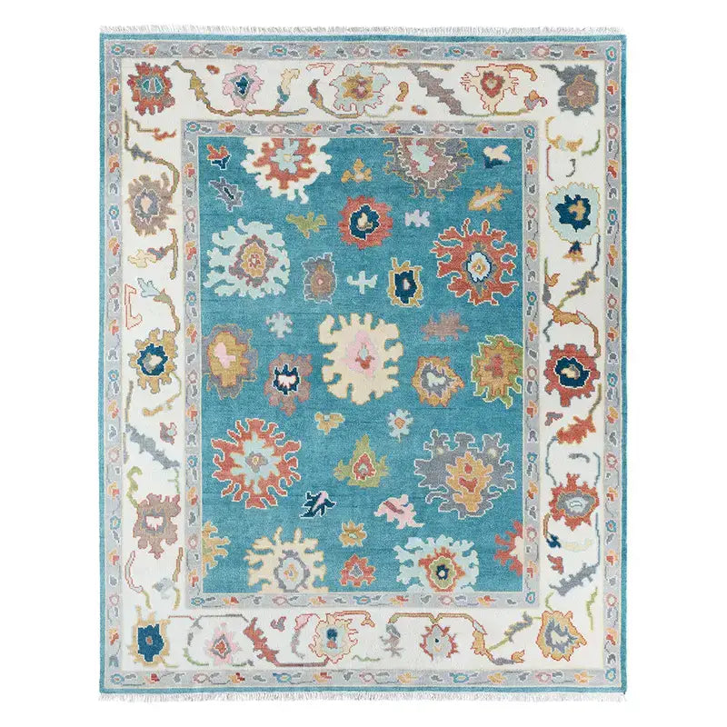 Everly Blue Hand-Knot Area Rug - 8’x10’ - Area Rug
