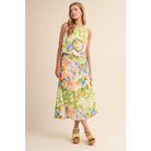 EXCLUSIVE FLORAL PRINT CROP TANK AND MIDI SKIRT SET MPST4719
