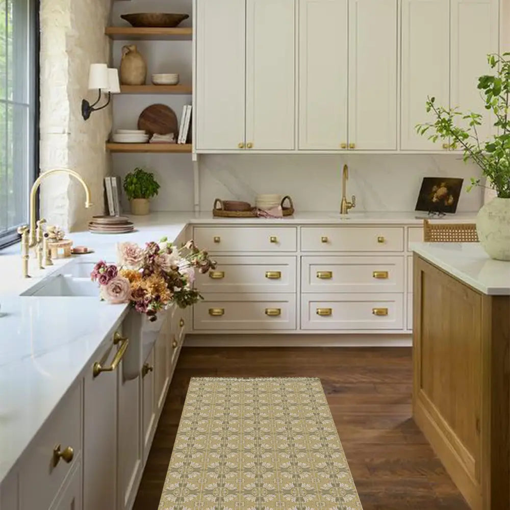 Natural Talavera Tiles Vinyl Floor Mat