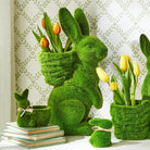 Faux Moss Easter Bunny with Basket - Holidays