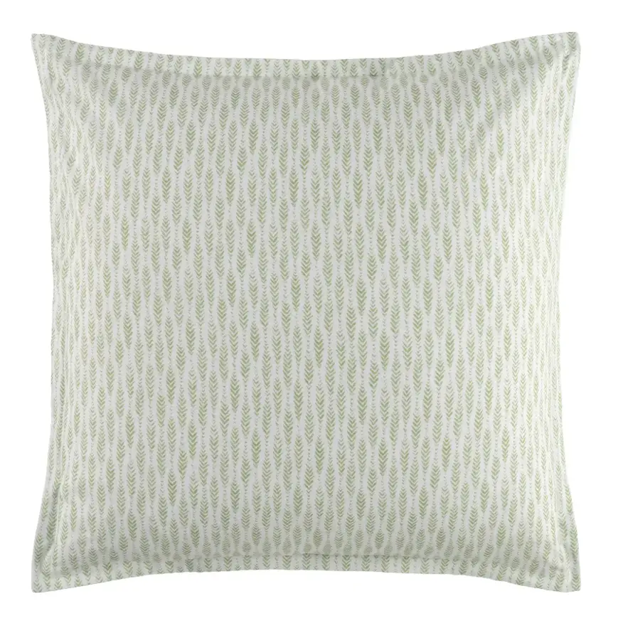 Feather Ogee Sham - Sage - Euro - Bedding