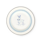 FESTIVE CHINOISERIE DESSERT PLATE - CHRISTMAS