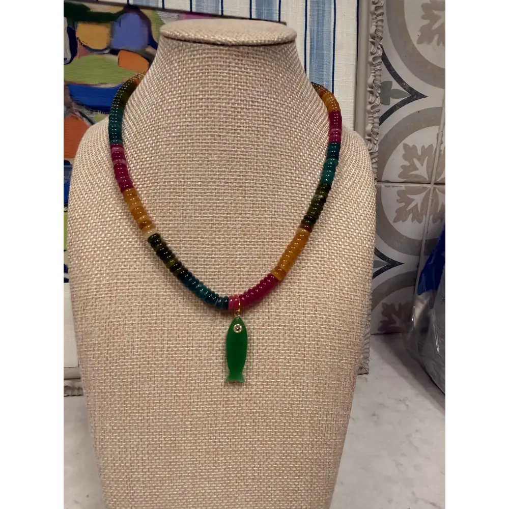 Fish Pendant Necklace - 2 - Necklace