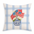 Flags and Hydrangeas Pillow