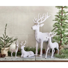 Flocked White Deer - reindeer