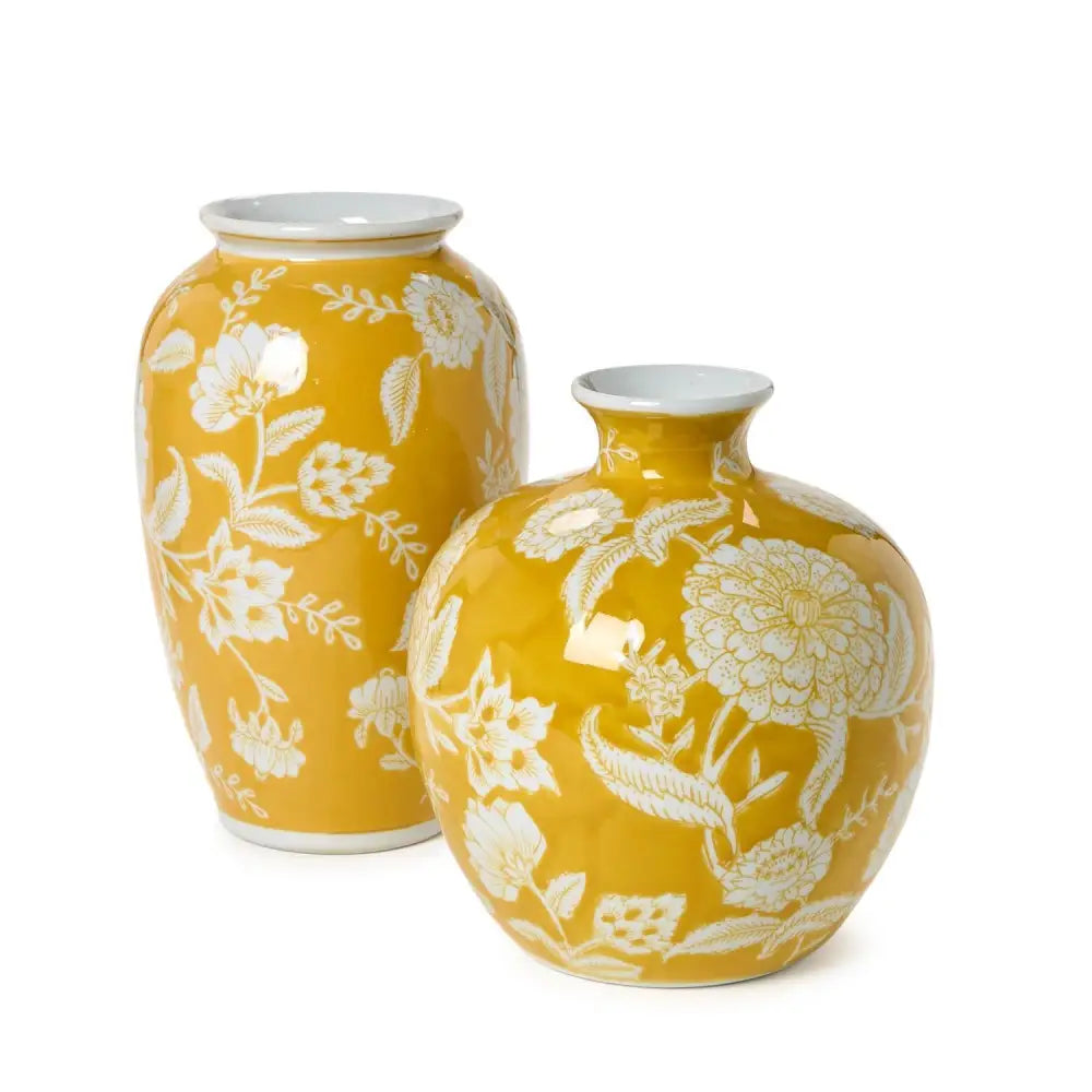Flora and Fauna Yellow Floral Vases - Vase