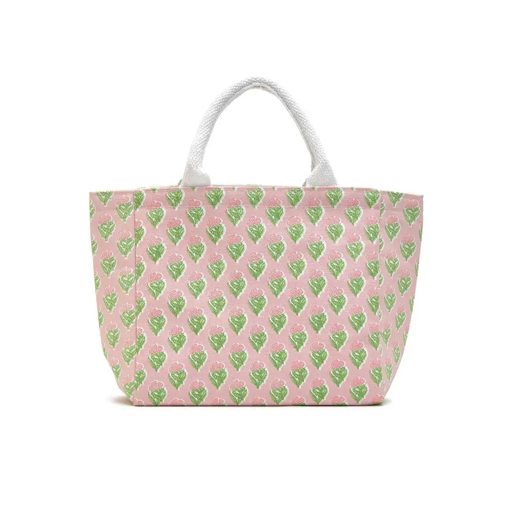 Floral Block Print Thermal Lunch Tote - Gifts