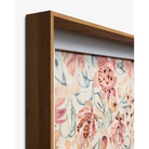 Floral Embroidered Wood Framed Print - Artwork