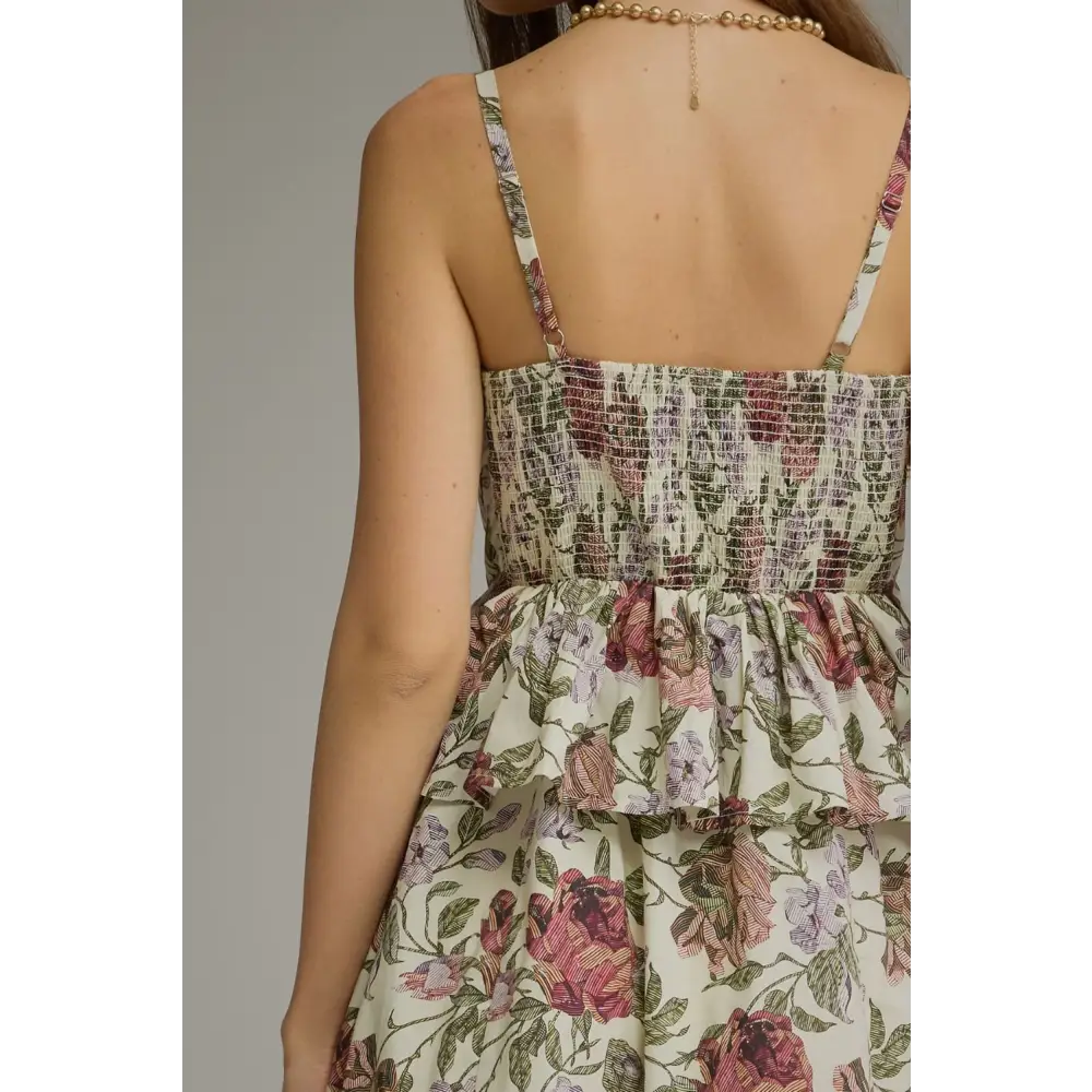 Floral Midi Dress - Dress
