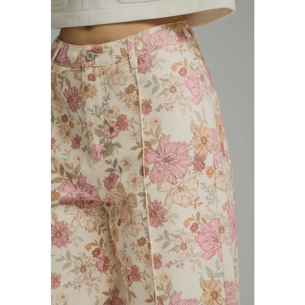 Floral Print Pants - Pants