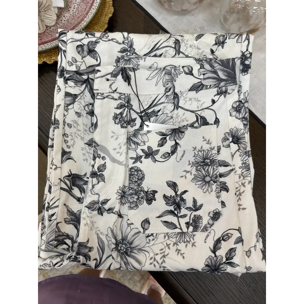 Floral Print Wide Leg Pants - S - Pants