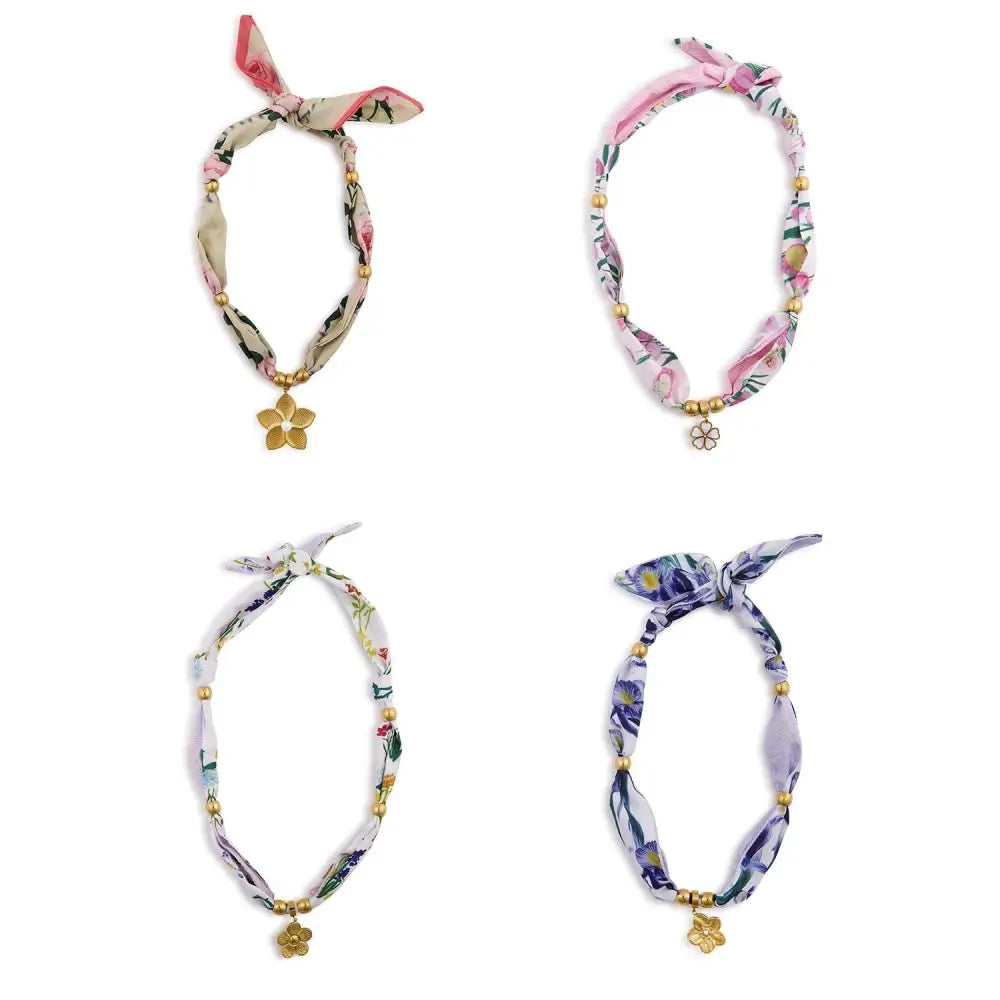Flower Scarf Necklace - Necklace