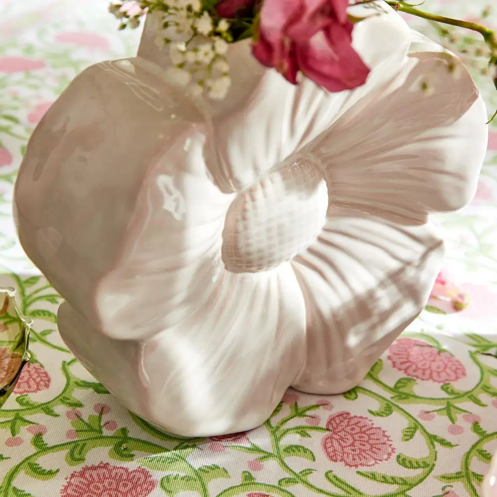 Flower Shaped Vase - White - VASE