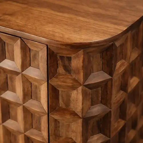 Four Door Wood Sideboard - Sideboard