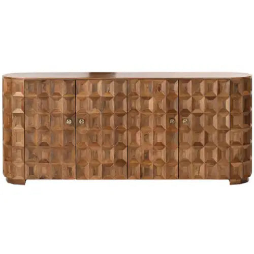 Four Door Wood Sideboard - Sideboard