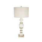 French White & Gold Accent Lamp - Table Lamp