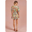 Garden Party Puff Sleeve Belted Cotton Mini Dress