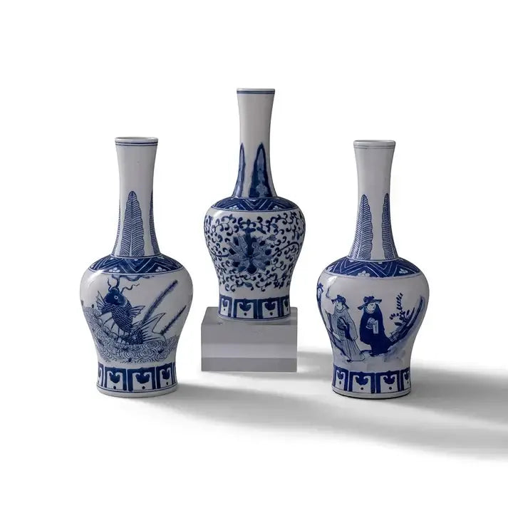 Gardens of Blue Round Vase - Vase