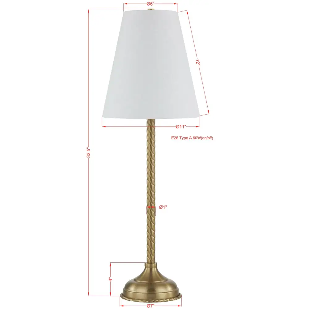 Gentry Buffet Lamp Table Lamp