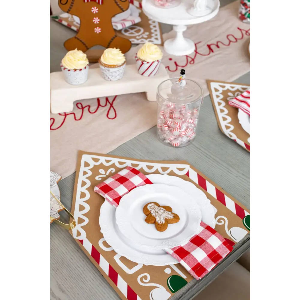 Gingerbread Placemat & Napkin Set - CHRISTMAS