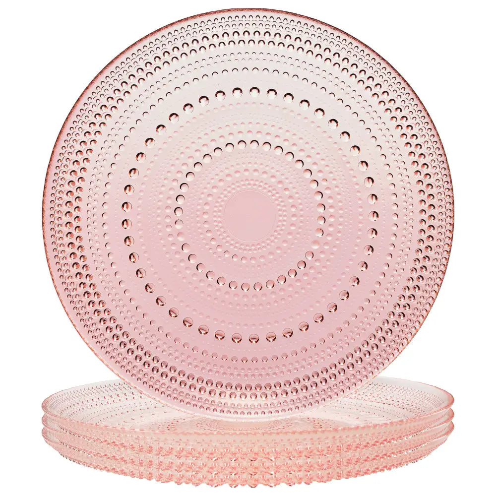 Glass Hobnail Colored Plates | Set of 4 | 10.6’’