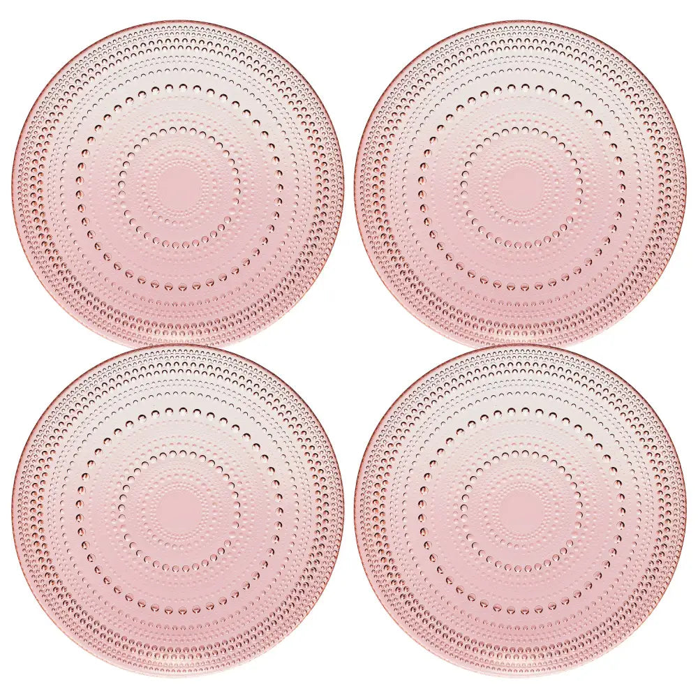 Glass Hobnail Colored Plates | Set of 4 | 10.6’’