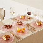 Glass Hobnail Colored Plates | Set of 4 | 10.6’’
