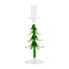 Glass Tree Taper Holder - Large - CHRISTMAS