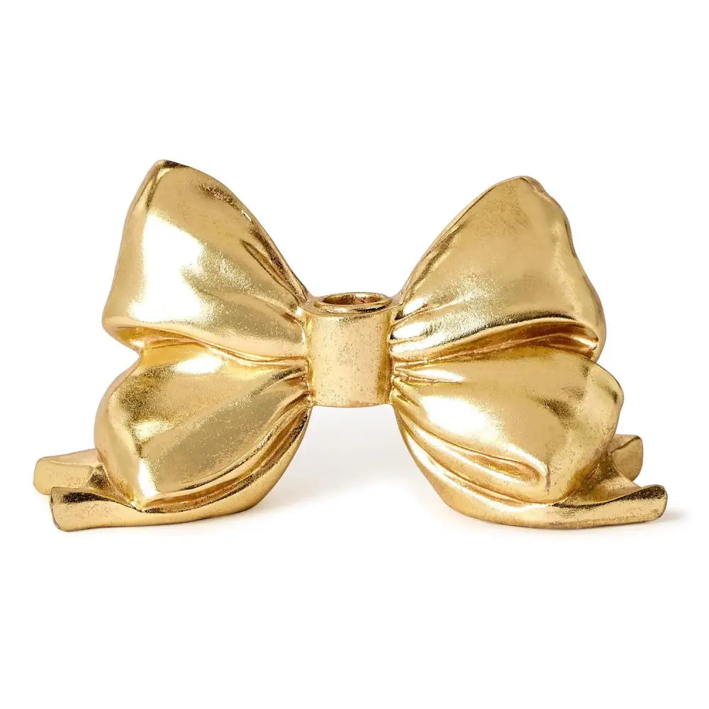 Gold Bow Taper Candleholder - CANDLEHOLDER