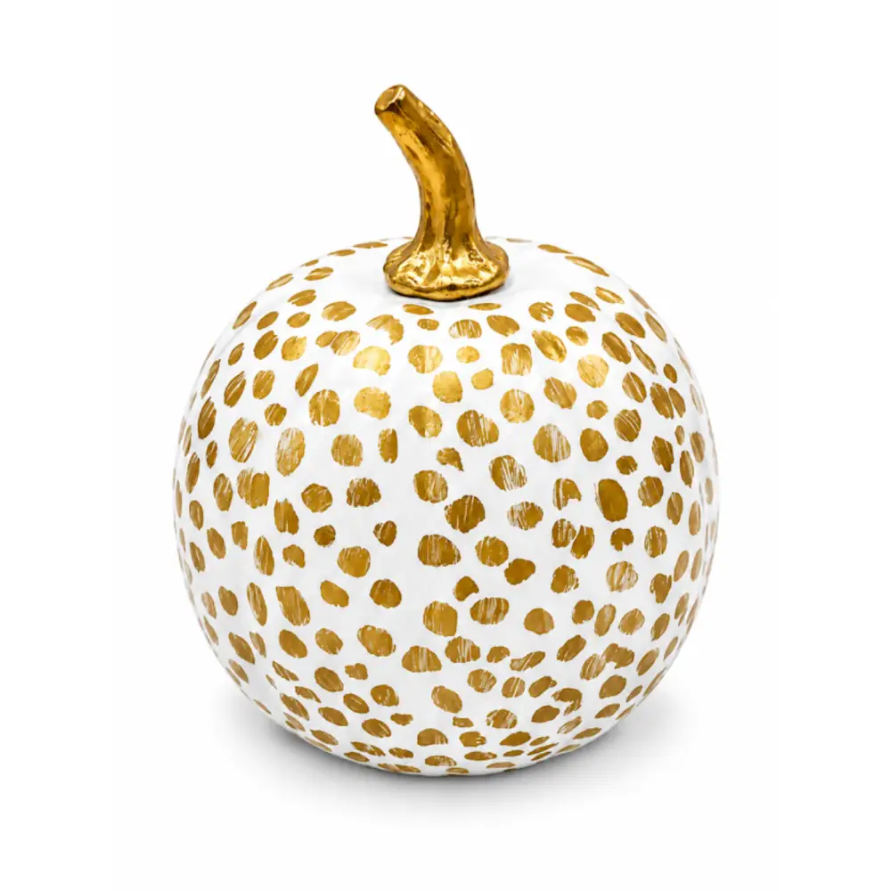 Gold Dotted Pumpkin - 4’’