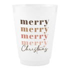 Gold Foil Frost Cups Merry Christmas Set of 8 Christmas Cup