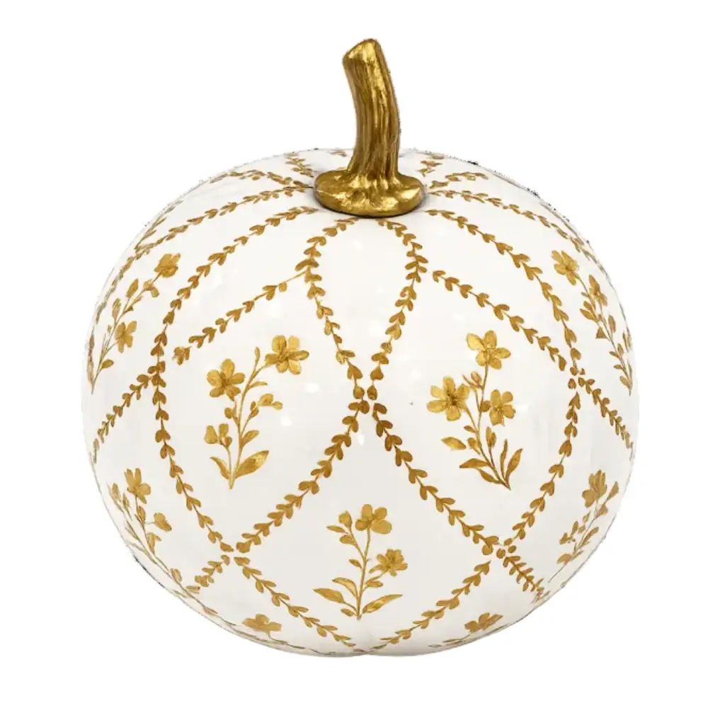 Gold Garden Trellis Pumpkin - 8’’