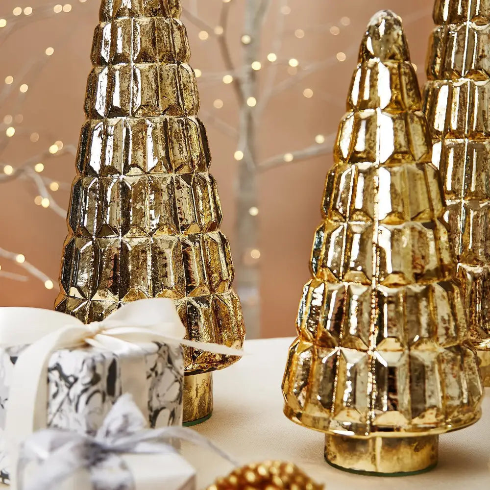 GOLD MERCURY GLASS TREE - CHRISTMAS