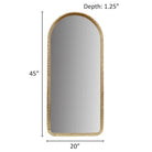 Gold Metal Arched Wall Mirror Home Decor Accents