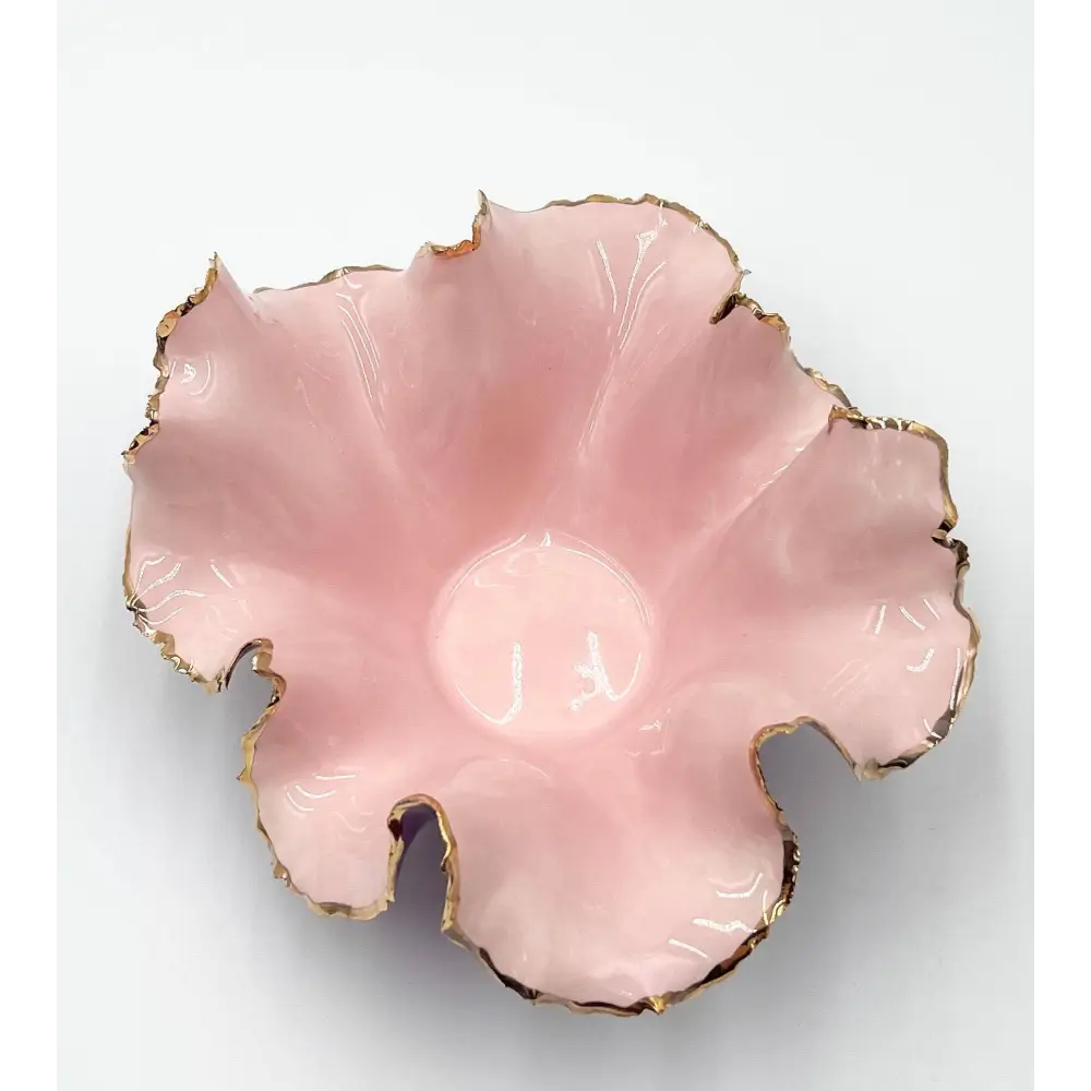 Gold Rim Blossom Bowl