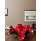 Gold Rim Holiday Blossom Bowl