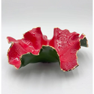 Gold Rim Holiday Blossom Bowl