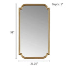 Gold Scalloped Wood Wall Mirror Home Decor