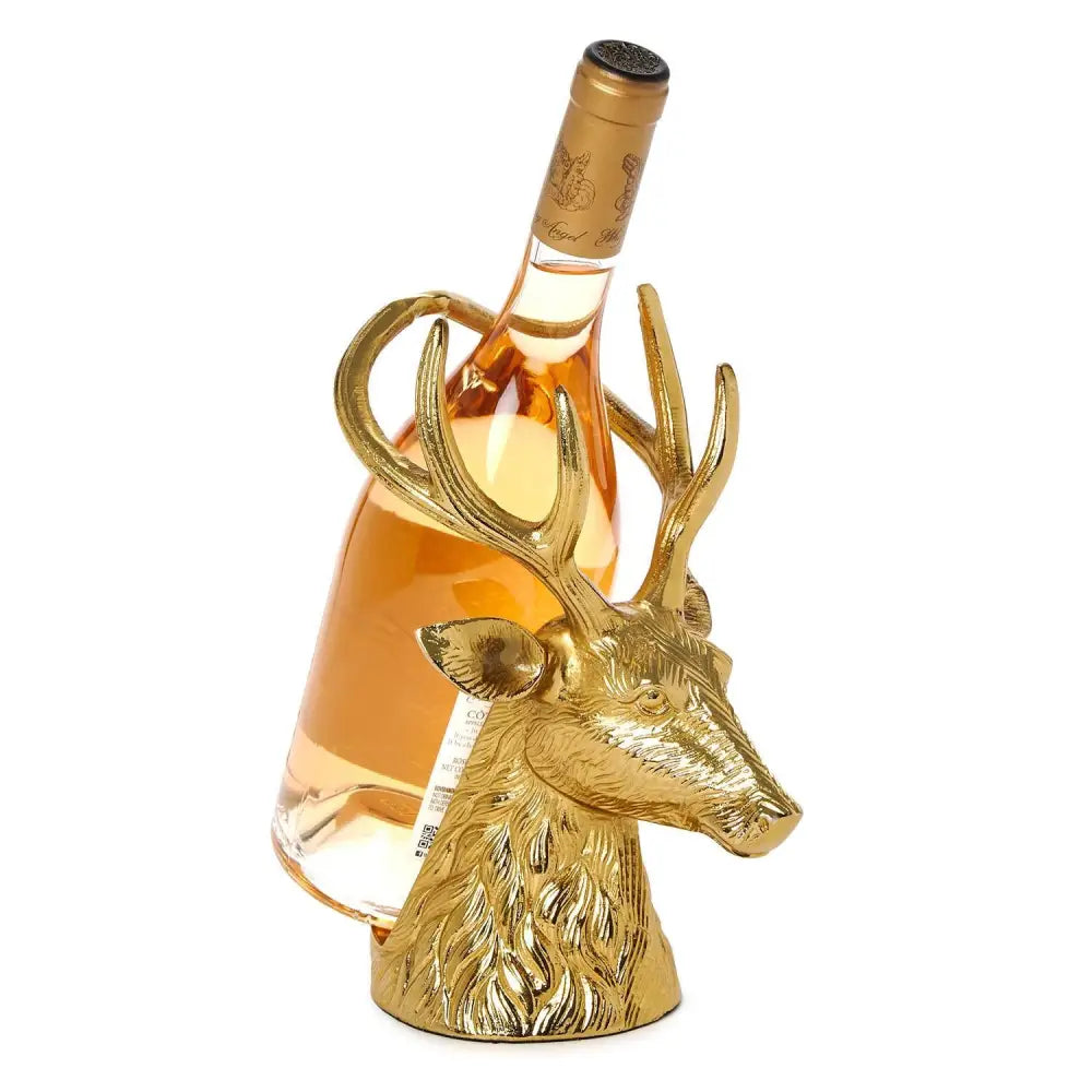 Gold Stag Bottle Holder - Christmas Decor