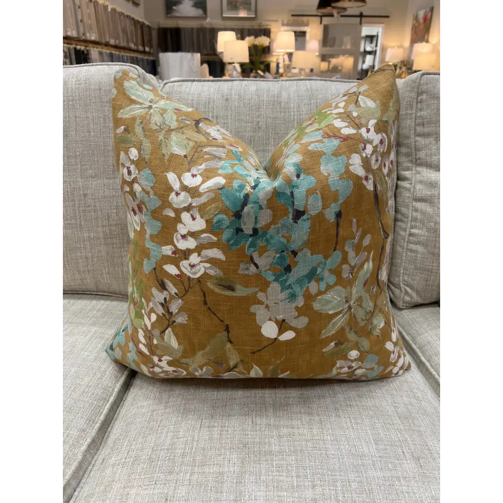 Golden Blossom Pillow - THROW PILLOW