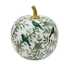 Green Bird & Vine Pumpkin - 8’’