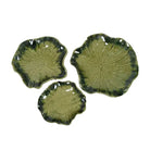 Green Flower Shape Set of 3 Trays - Trays