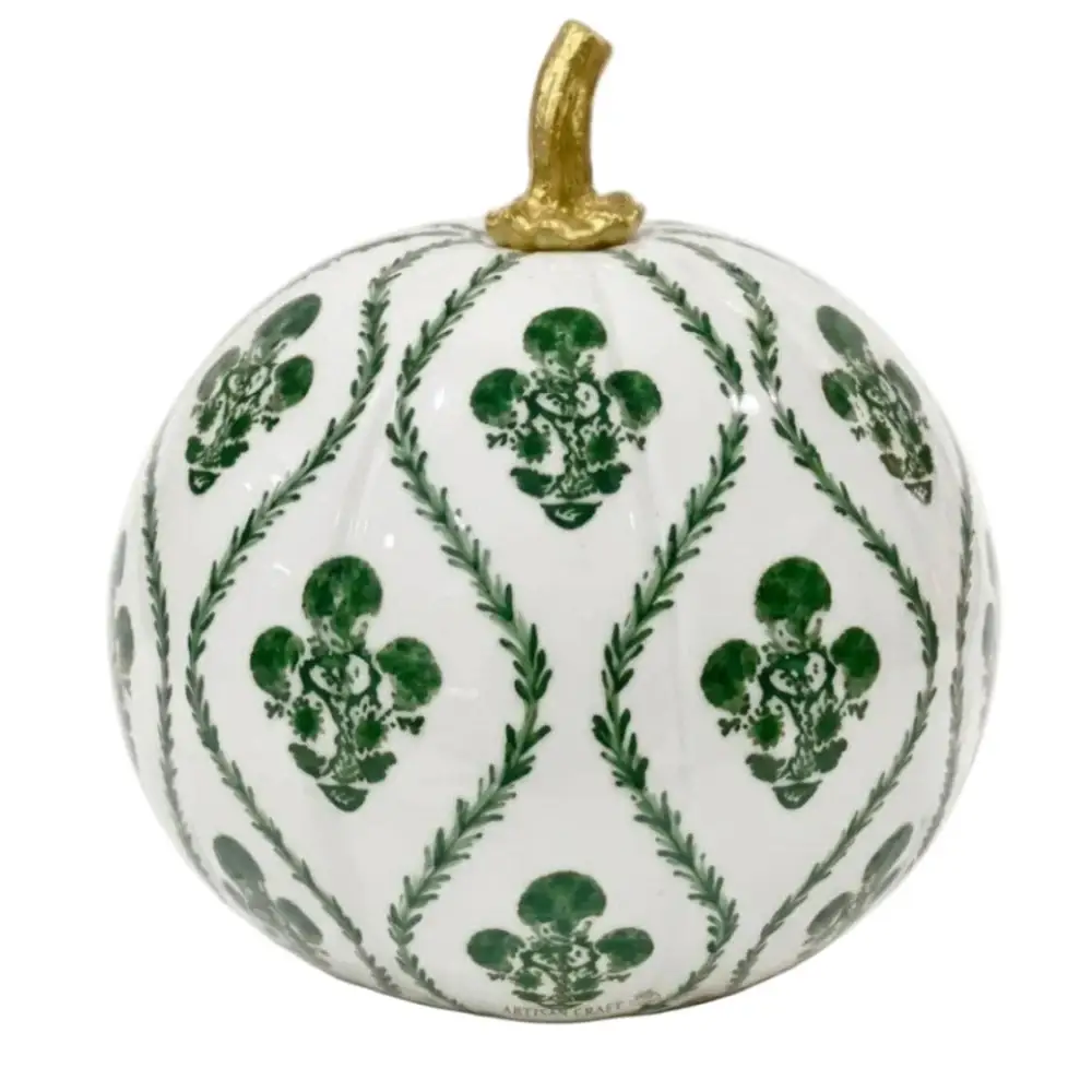 Green Heritage Medallion Pumpkin - 10’’