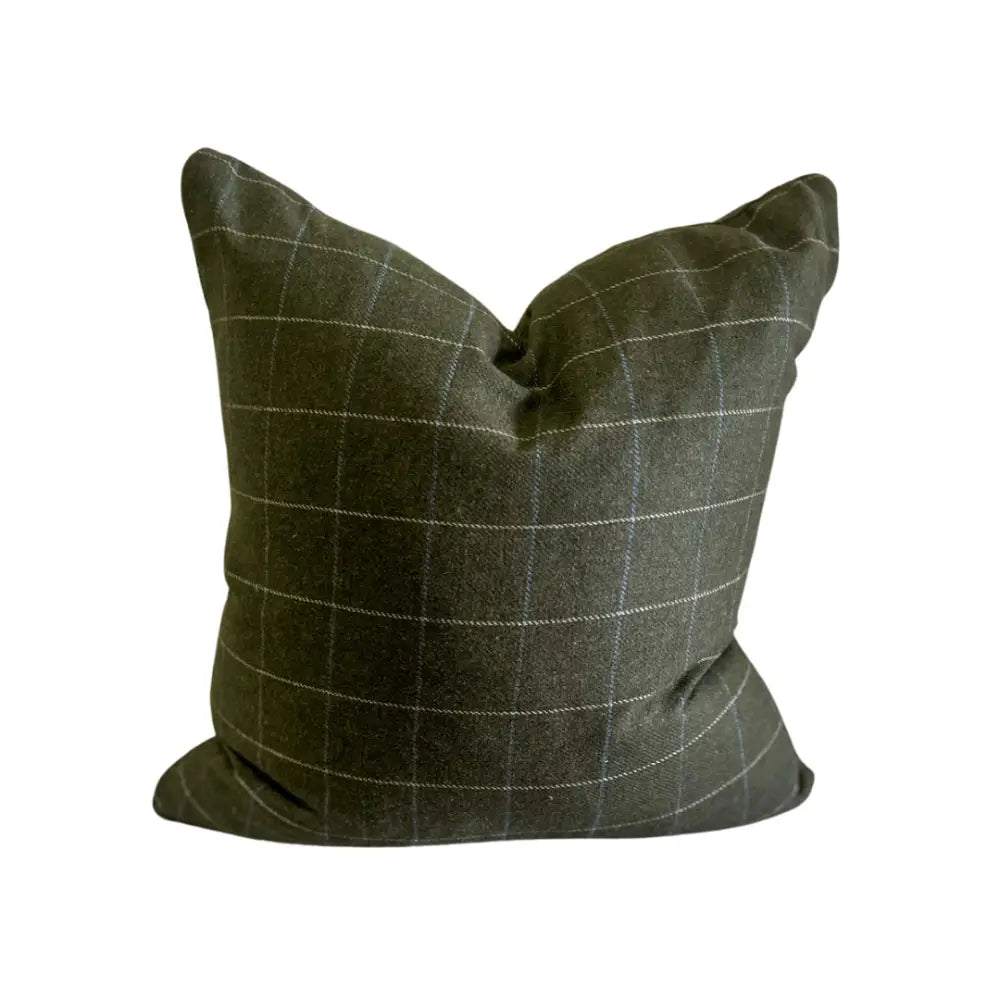 Green Plaid Pillow - PILLOWS