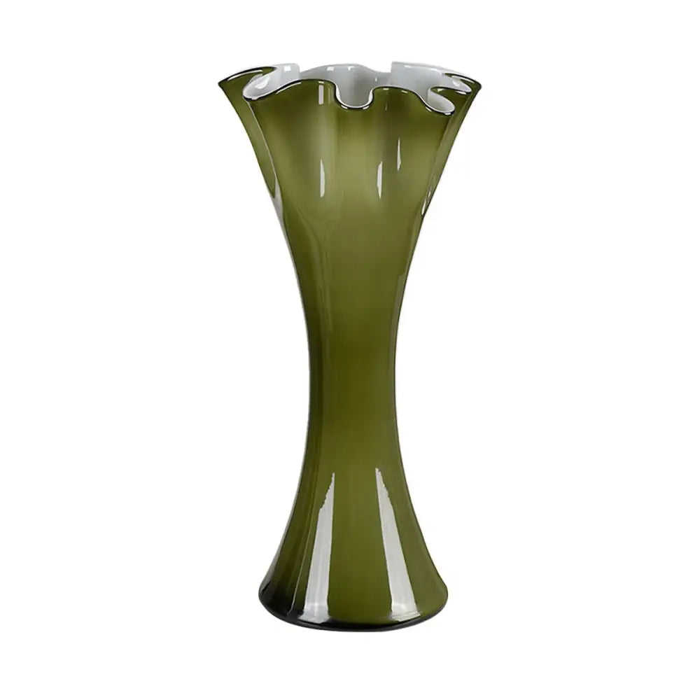 Green Skinny Wavey Vase - Large - Vase